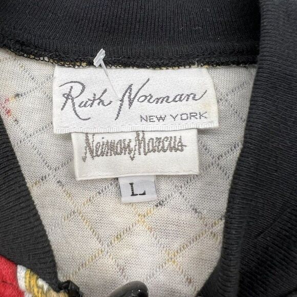 Ruth Norman VTG Neiman Marcus Full Zip Jacket Shoulder Pads Size Large new york - Picture 2 of 5